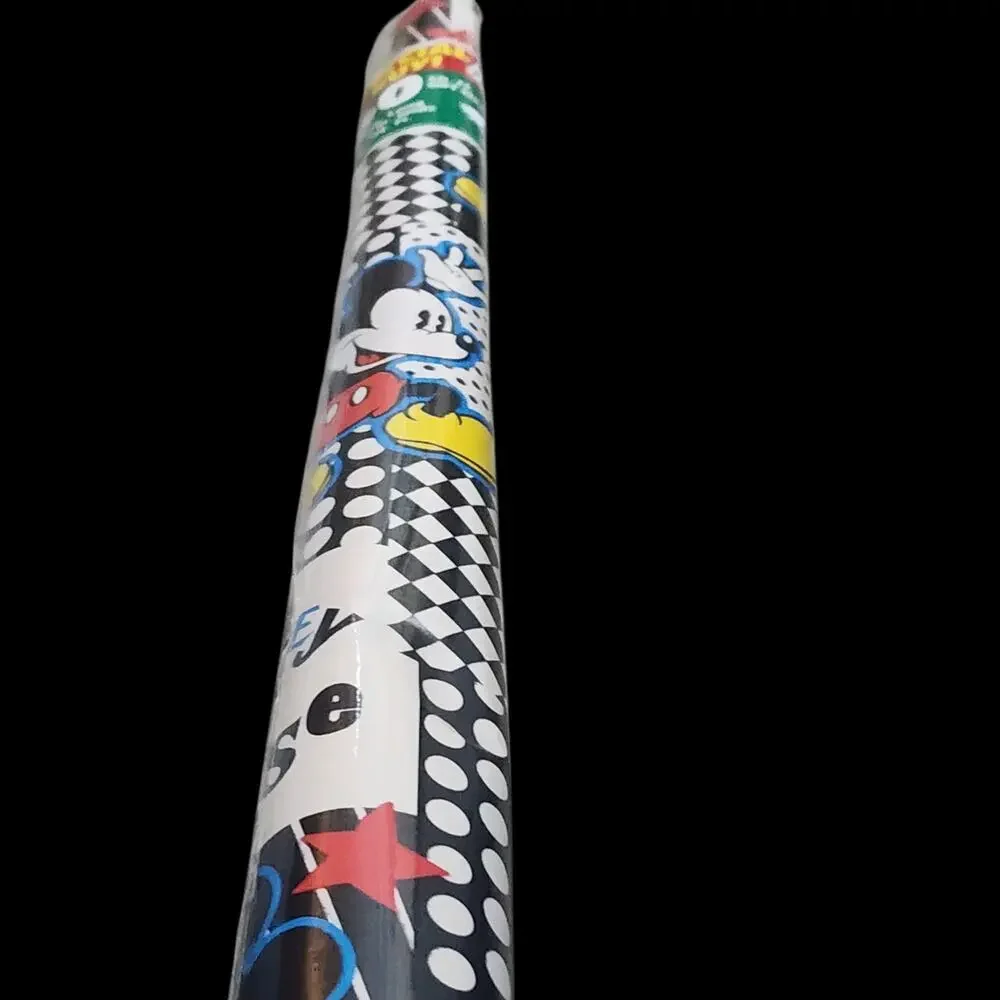 Vtg Cleo Disney Mickey Mouse Gift Wrap Paper Roll 60 Sq Ft 8 Yards NEW
